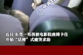 【“警察叔叔我被夹住啦！”#男孩被座椅卡住开启话痨式痛哭求助#】图片