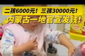 内蒙古发布新的生育津贴政策：二孩补贴6000元，三孩补贴30000元图片