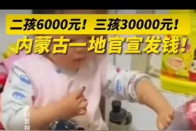 内蒙古发布新的生育津贴政策：二孩补贴6000元，三孩补贴30000元图片