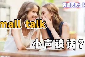 英语small talk翻译成“小声说话”？那talk big是啥意思视频封面